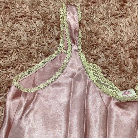Vintage Enchanting Coquette Pink and Cream Lace Fairycore Fairy Slip Size Large - Picture 9 of 12